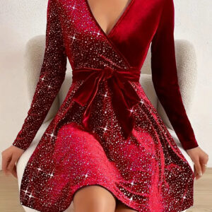 Robe Pour Les Fêtes de noellumineux en soirée