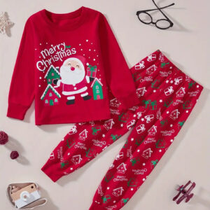 pyjama papa noel rouge enfant