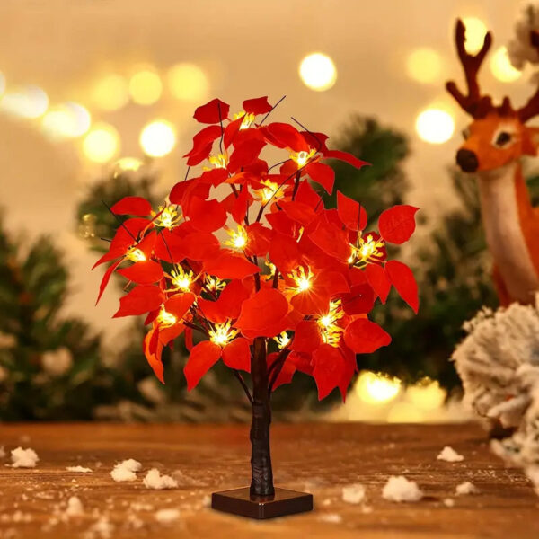 arbre de Poinsettia LED éclairé