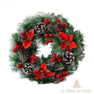 couronne de Noël pomme de pin