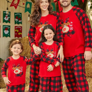 ensemble pyjama Noël carreaux rouges
