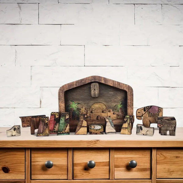 modèle de crèche de noel en bois
