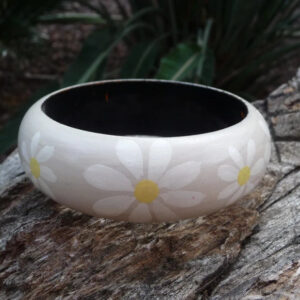 bracelet jonc vintage motifs floraux