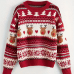 Pull de noel élégant avec rennes