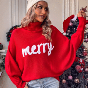 pull de Noel rouge
