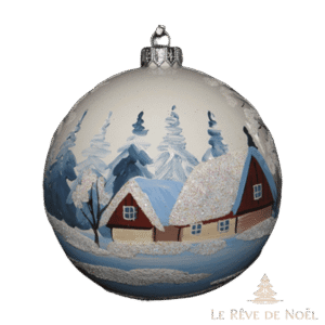 boule de Noël artisanale Village nordique