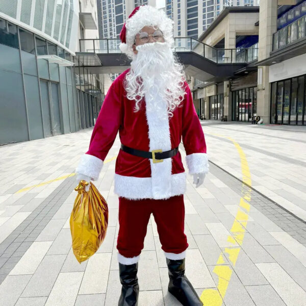 Costume 6 Pieces Pere Noel Adulte velours
