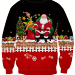 pull de fête motifs père noellumineux