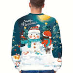 Pull festif Bonhomme de Neige pour homme