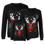motif renne rouge sur pull