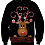 sweat à motif renne et décorations de Noel