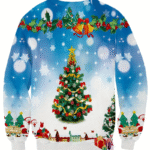 Pull festif pour homme avec sapin décoré