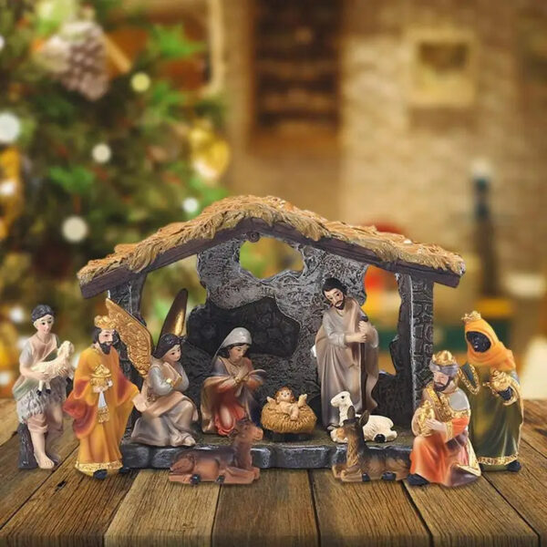 Ornement de Crèche de Noel en résine
