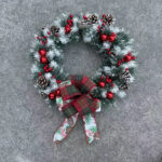 décoration festive de porte
