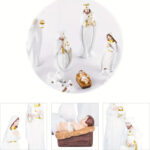 figurines crèche Noël blanche