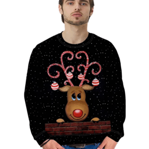 sweat de Noel homme avec motifs de renne