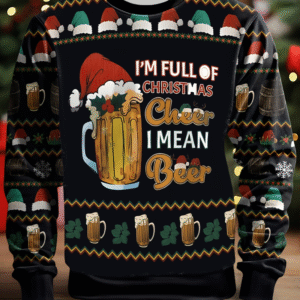 pull moche de Noël homme humour bière