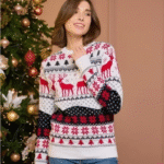 Mode Noel motif renne couple
