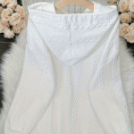 tenue festive sweat à capuche blanc