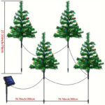 ambiance festive avec sapins lumineux