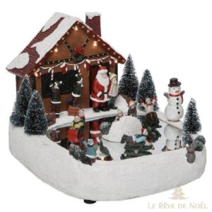 village de Noël chalet et patinoire