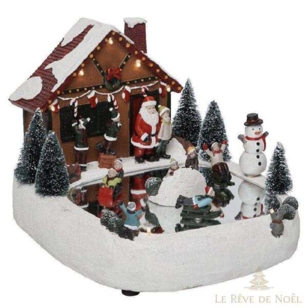 village de Noël chalet et patinoire