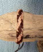 bracelet élégant tressé marron