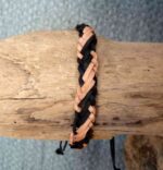 bracelet élégant en cuir véritable noir