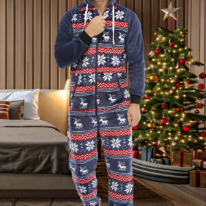 pyjama polaire renne de noellumineux