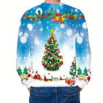 Pull festif homme sapin décoré