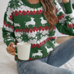 pull chic motifs renne