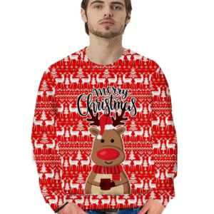 pull rouge de noellumineux