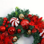 décoration festive de porte