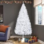 Décoration festive sapin blanc 180cm
