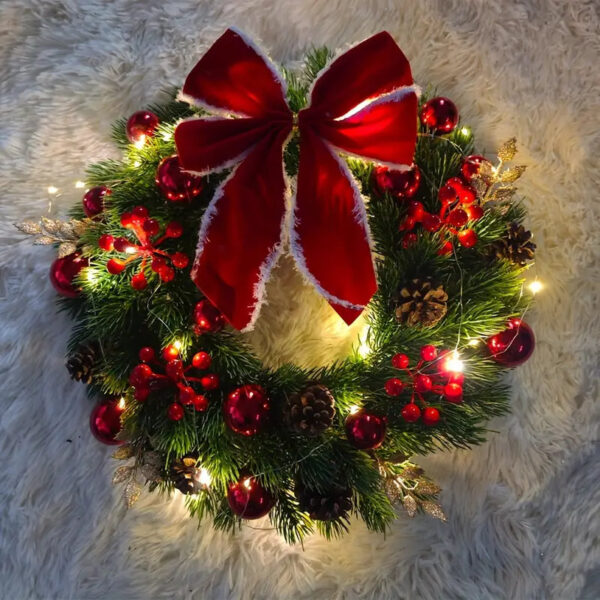 couronne lumineuse artificielle noel