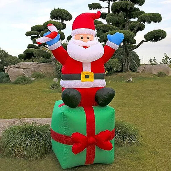 pere noel gonflable lumineux