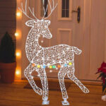 scène de Noel avec renne lumineux