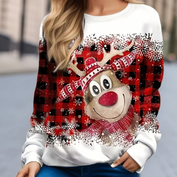 Pull de Noël Femme avec motif renne