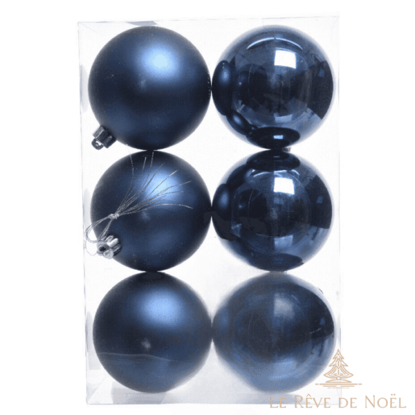 boules de Noël bleu nuit élégantes