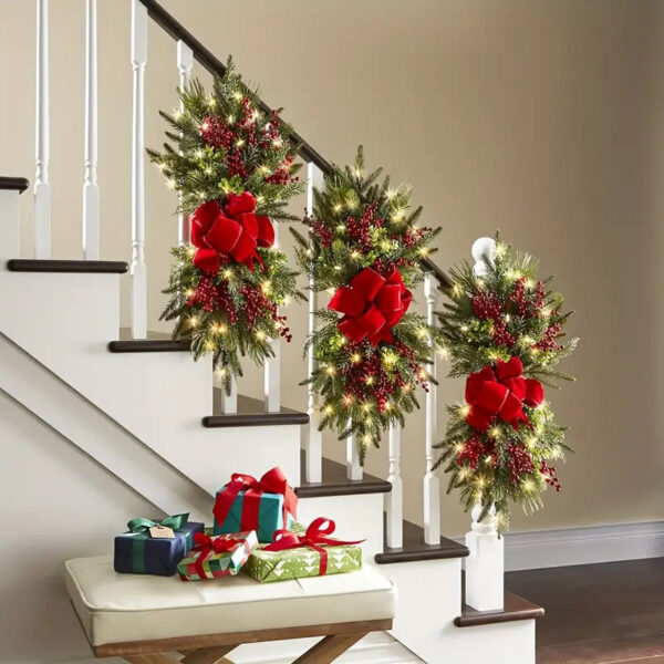 couronne de noel pour escalier