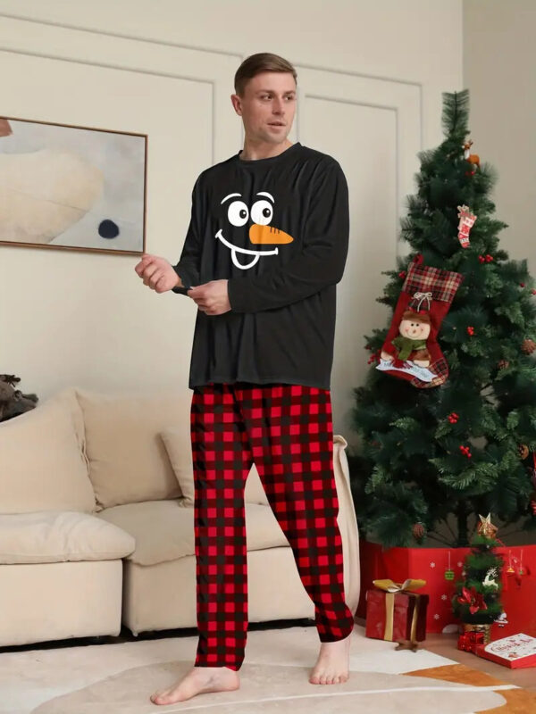 pyjama bonhomme de neige carreaux homme