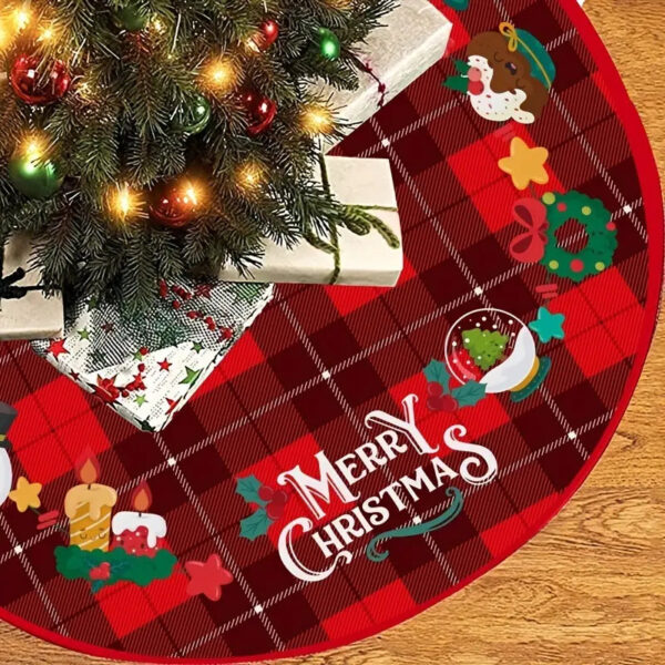cache pied rouge pour sapin