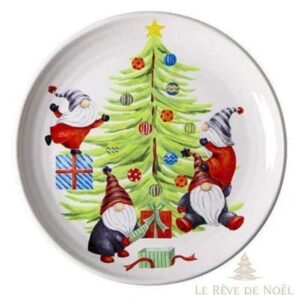 assiette plate de Noël élégante