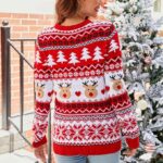 Pull noellumineux femme motifs sapins