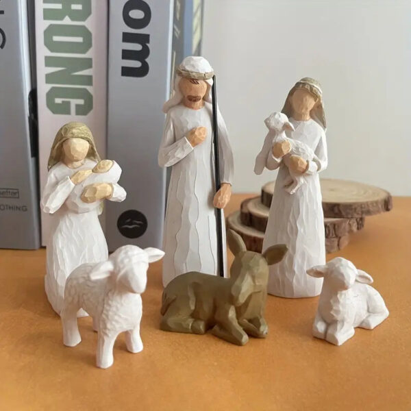 Crèche de Noel Santon de face