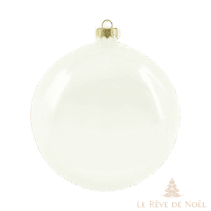 Boule de Noël brillante blanche XXL