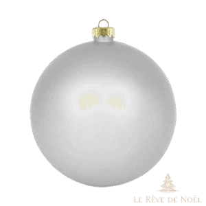 boules de noellumineux mates argent