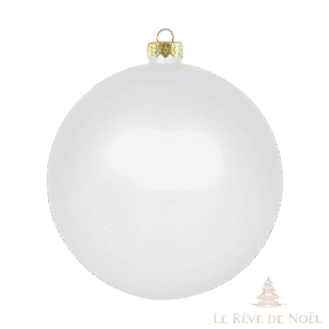 Lot de 4 boules de Noël mates Blanc