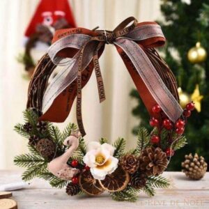 Couronne de Noël en bois