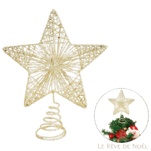 Cimier de sapin de Noël étoile or